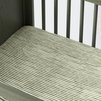 T34333JS,Babyletto,Nate Berkus x Babyletto All-Stages® Midi Sheet in Juniper Stripe