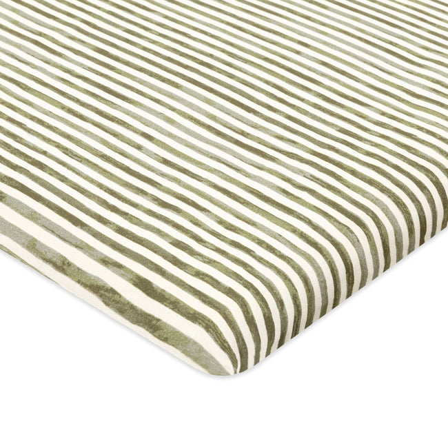 T34334JS,Babyletto,Nate Berkus x Babyletto All-Stages® Bassinet Sheet in Juniper Stripe