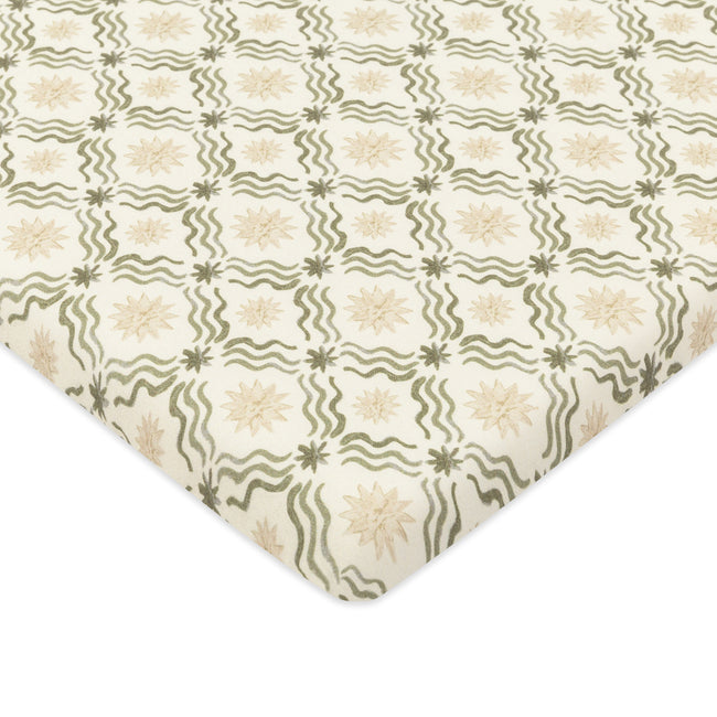 T34334JSR,Babyletto,Nate Berkus x Babyletto All-Stages® Bassinet Sheet in Juniper Star
