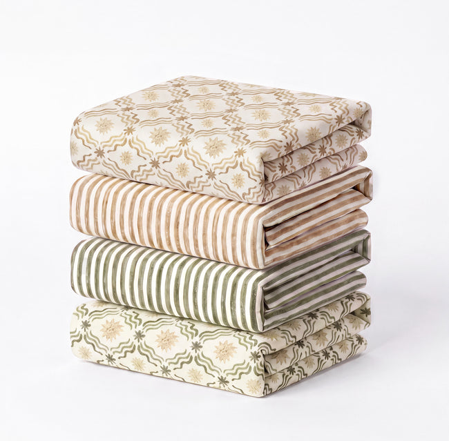 T34335JS,Babyletto,Nate Berkus x Babyletto Crib Sheet in Juniper Stripe