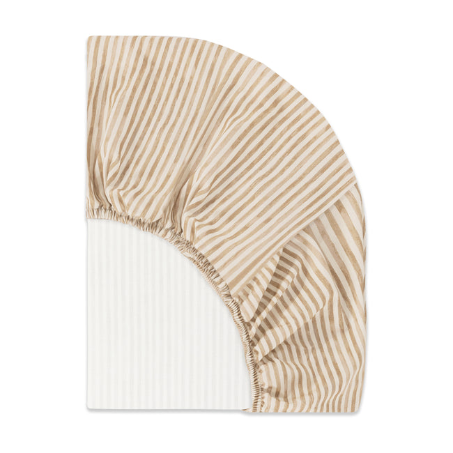 T34336AS,Babyletto,Nate Berkus x Babyletto Mini Crib Sheet in Autumn Stripe