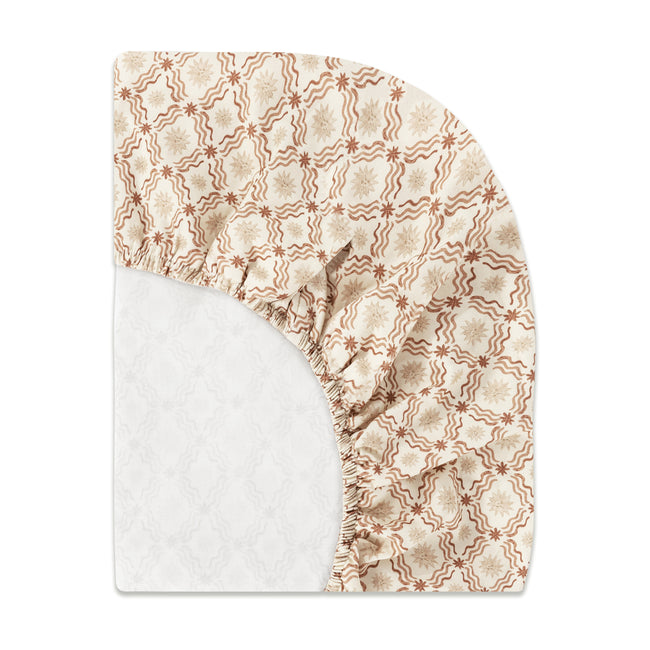 T34336ASR,Babyletto,Nate Berkus x Babyletto Mini Crib Sheet in Autumn Star