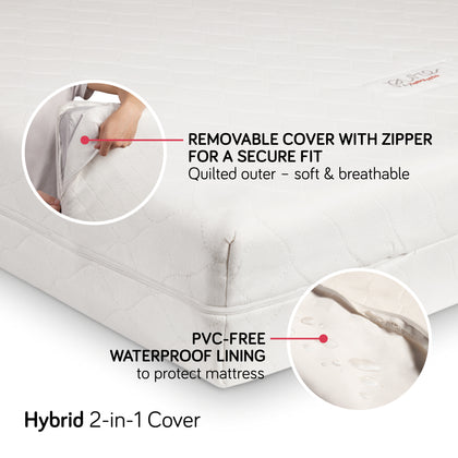 T6006W,Babyletto,Hybrid Full-Size Crib Mattress Cover for M5321C