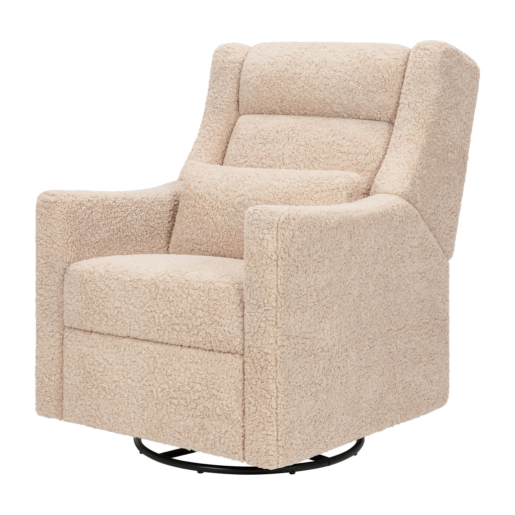 M11286CSG,Babyletto,Kiwi Plus Power Glider Recliner w/ Power Headrest in Chai Shearling