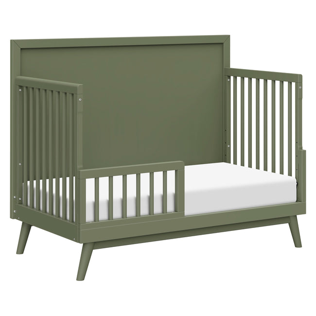 M15901OL,Babyletto,Palma Mid-Century 4-in-1 Convertible Crib w/Toddler Bed Conversion in Olive