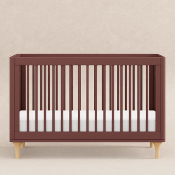 M9001CRN,Babyletto,Lolly 3-in-1 Convertible Crib w/Toddler Bed Conversion in Crimson/Natural