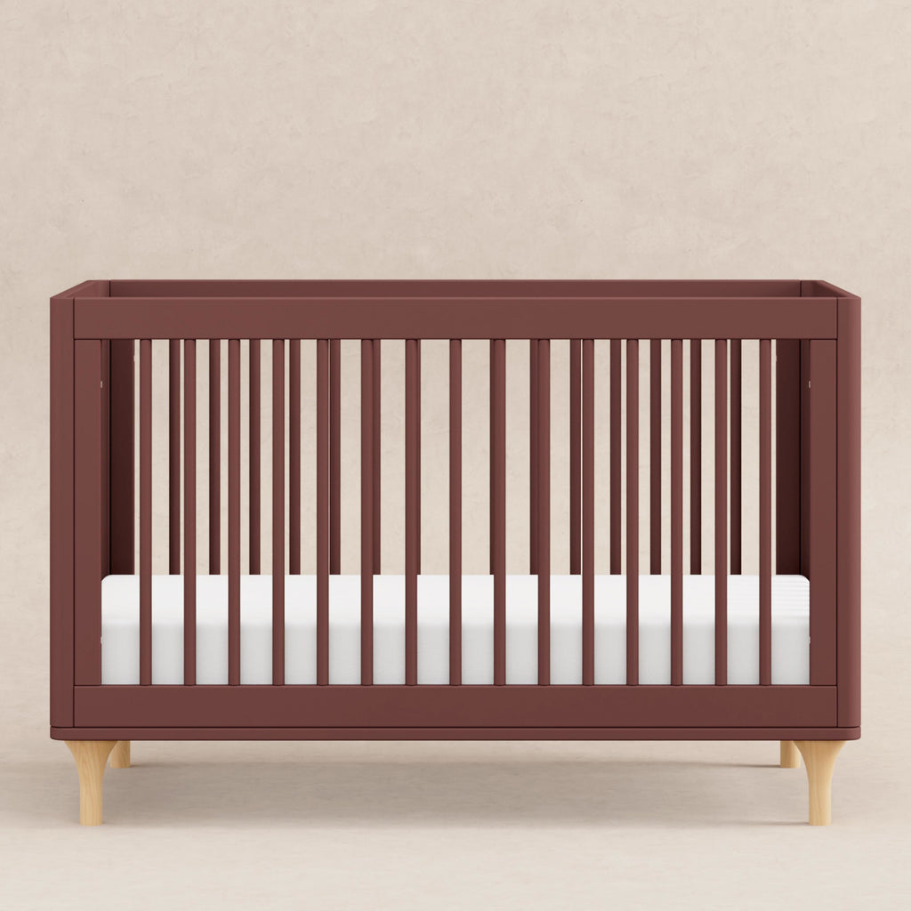 M9001CRN,Babyletto,Lolly 3-in-1 Convertible Crib w/Toddler Bed Conversion in Crimson/Natural