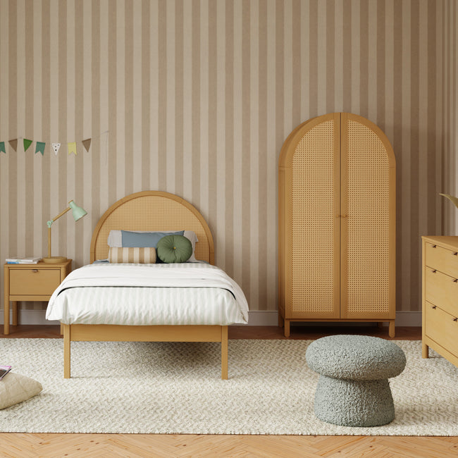 M25969HYNC,Babyletto Kids,Bondi Cane Twin Bed in Honey