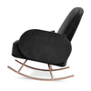 NW17087BLKV,Nursery Works,Compass Rocker in Black Velvet with Rose Gold Legs