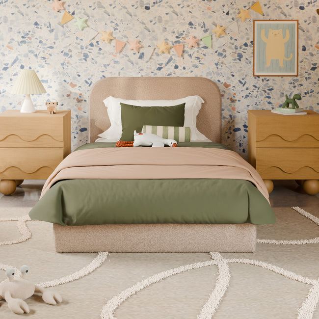 M31269CSG,Babyletto Kids,Nara Twin Bed in Chai Shearling