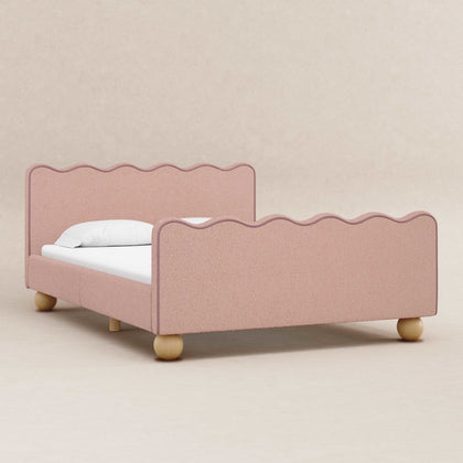 M31396PRSBRY,Babyletto Kids,Rizo Full Bed in Performance Rose Boucle w/Raspberry Piping