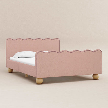 M31396PRSBRY,Babyletto Kids,Rizo Full Bed in Performance Rose Boucle w/Raspberry Piping