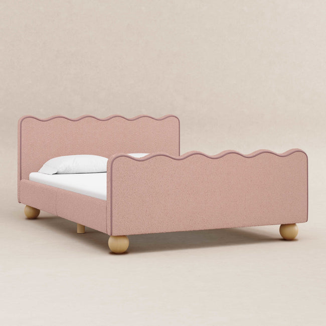 M31396PRSBRY,Babyletto Kids,Rizo Full Bed in Performance Rose Boucle w/Raspberry Piping