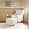 M11288WBG,Babyletto,Kiwi Glider Recliner w/ Electronic Control and USB in Ivory Boucle w/Gold Base