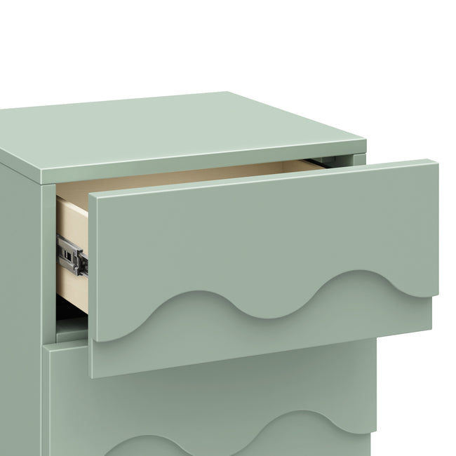 M31160LSHY,Babyletto Kids,Lido Wave Nightstand in Light Sage and Honey