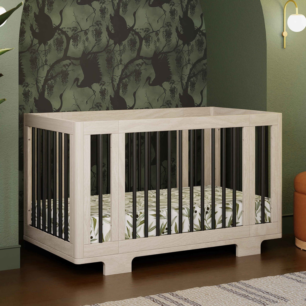 M23401NXB,Babyletto,Yuzu 8-in-1 Convertible Crib w/All-Stages Conversion in Washed Natural/Black