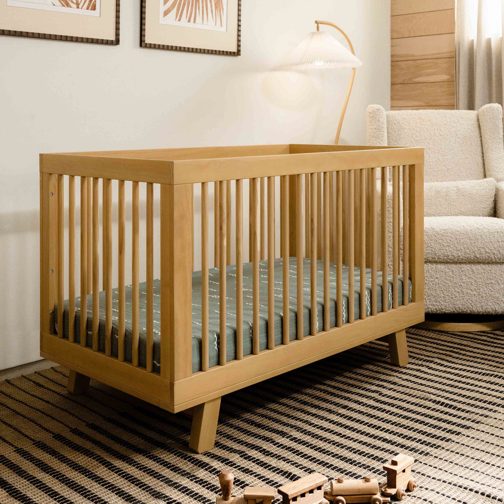 M4201HY,Babyletto,Hudson 3-in-1 Convertible Crib w/Toddler Bed Conversion Kit in Honey Finish