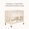 M6698NX,Babyletto,Origami Mini Crib in Washed Natural