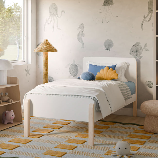 M18469WNX,Babyletto Kids,TipToe Twin Bed in White and Washed Natural
