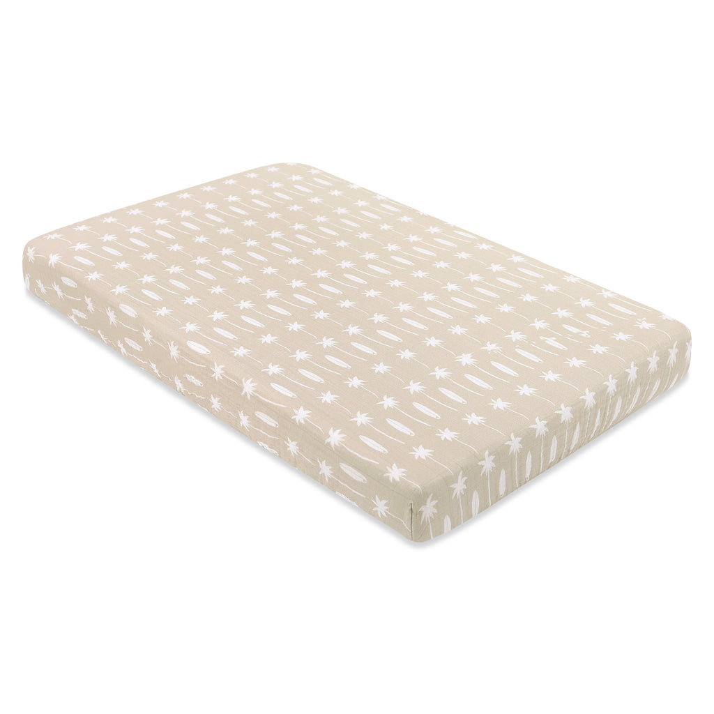 T27036,Babyletto,Beach Bum Muslin Mini Crib Sheet Beach Bum Muslin Mini Crib Sheet