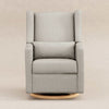 M11288PFETLB,Babyletto,Kiwi Glider Recliner w/ Electronic Control and USB in Performance Frost Eco-Twill w/Light Wood Base