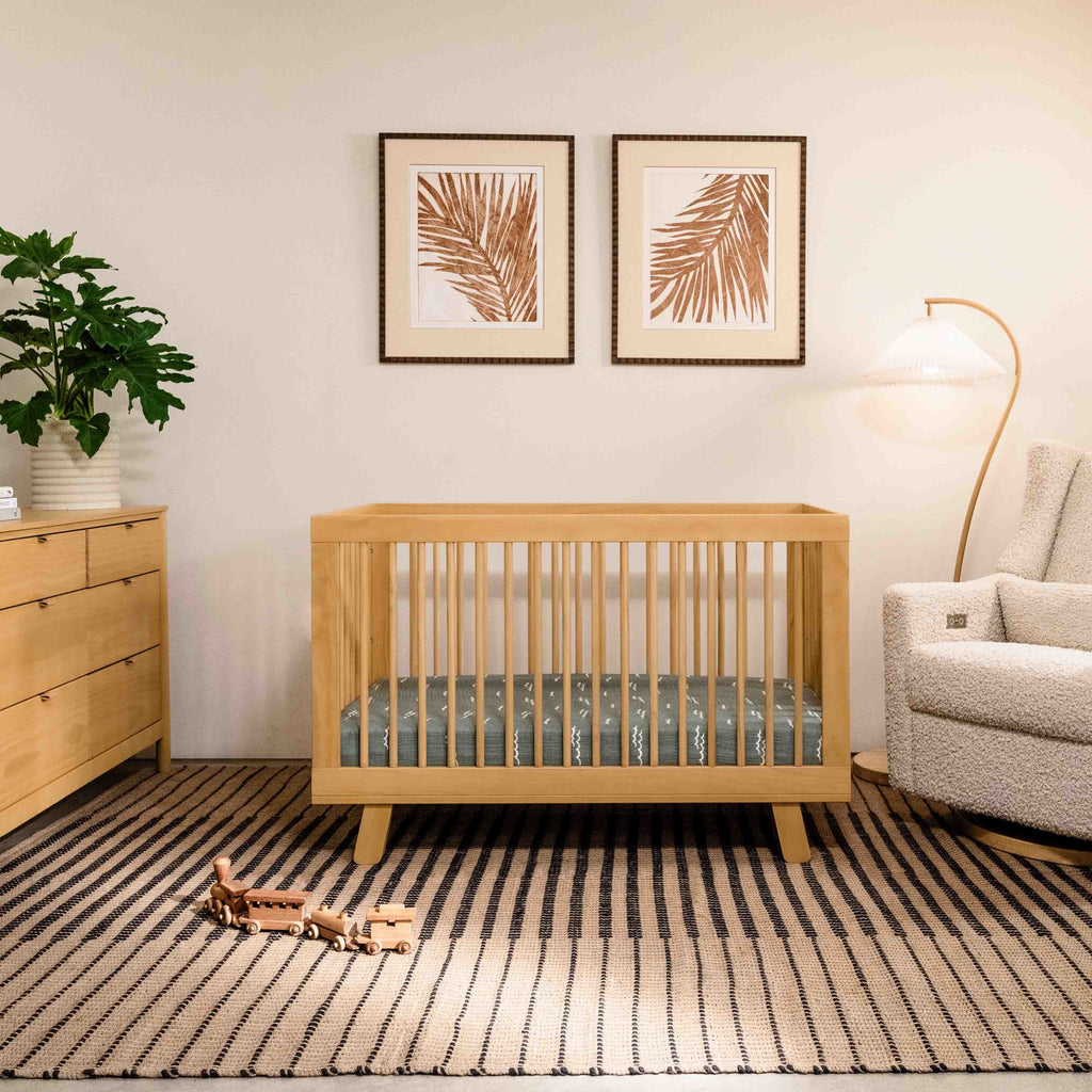 M4201HY,Babyletto,Hudson 3-in-1 Convertible Crib w/Toddler Bed Conversion Kit in Honey Finish