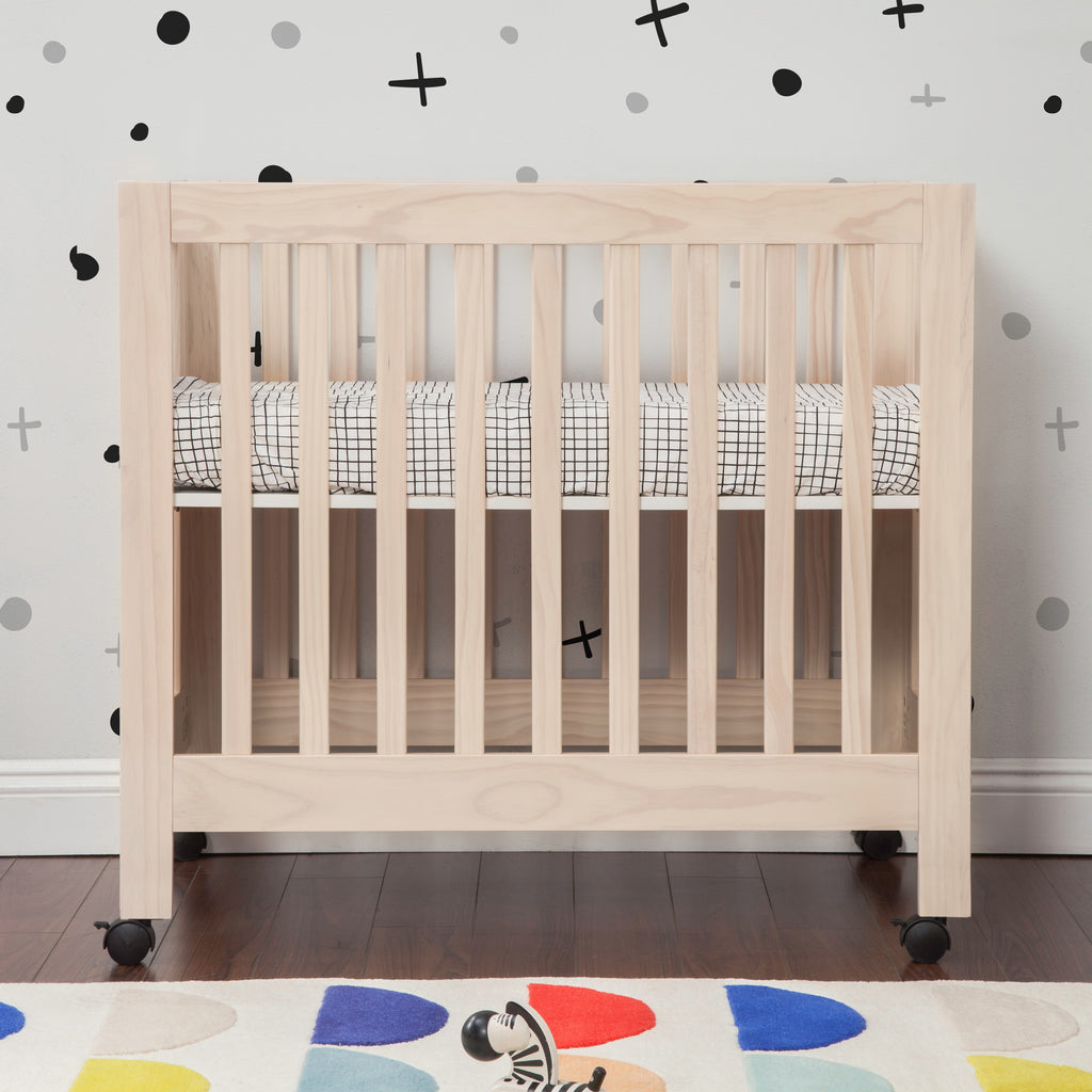 M6698NX,Babyletto,Origami Mini Crib in Washed Natural