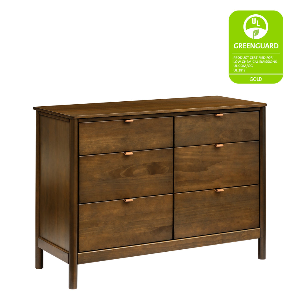 M25616NL,Babyletto,Bondi 6-Drawer Assembled Dresser in Natural Walnut