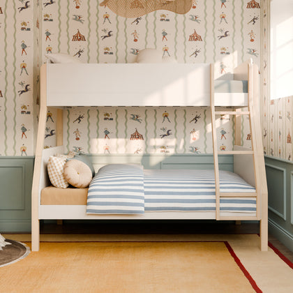 M18495WNX,Babyletto Kids,TipToe Twin-Over-Full Bunk Bed in White and Washed Natural