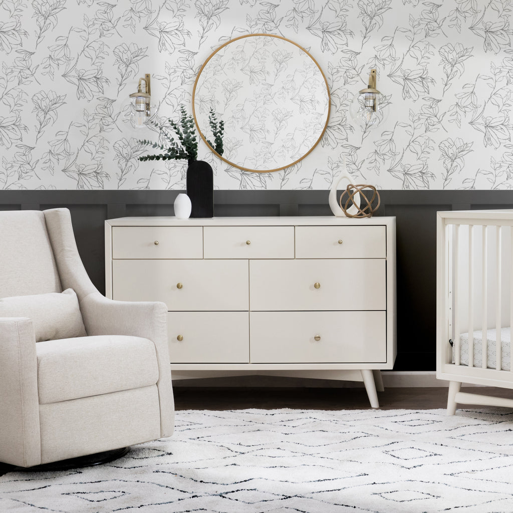 M15916RW,Babyletto,Palma 7-Drawer Double Dresser  Assembled in Warm White