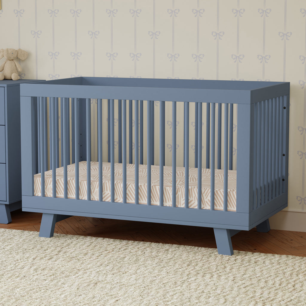 M4201CVB,Hudson 3-in-1 Convertible Crib w/Toddler Bed Conversion Kit in Cove Blue