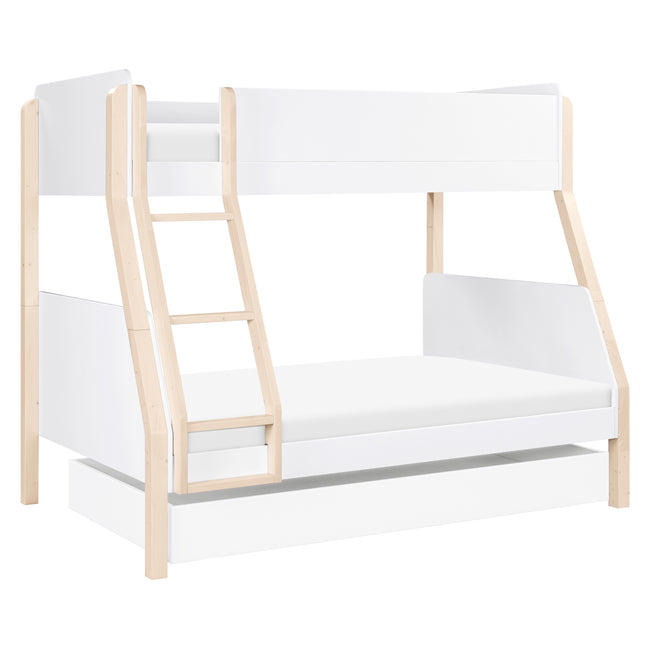 M18495WNX,Babyletto Kids,TipToe Twin-Over-Full Bunk Bed in White and Washed Natural