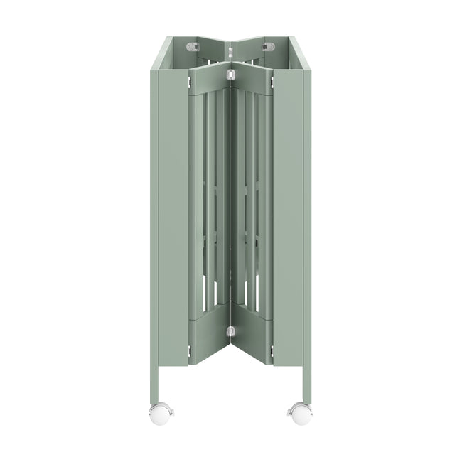 M6601LS,Babyletto,Maki Full Size Folding Crib w/ Toddler Bed Conversion Kit in Light Sage