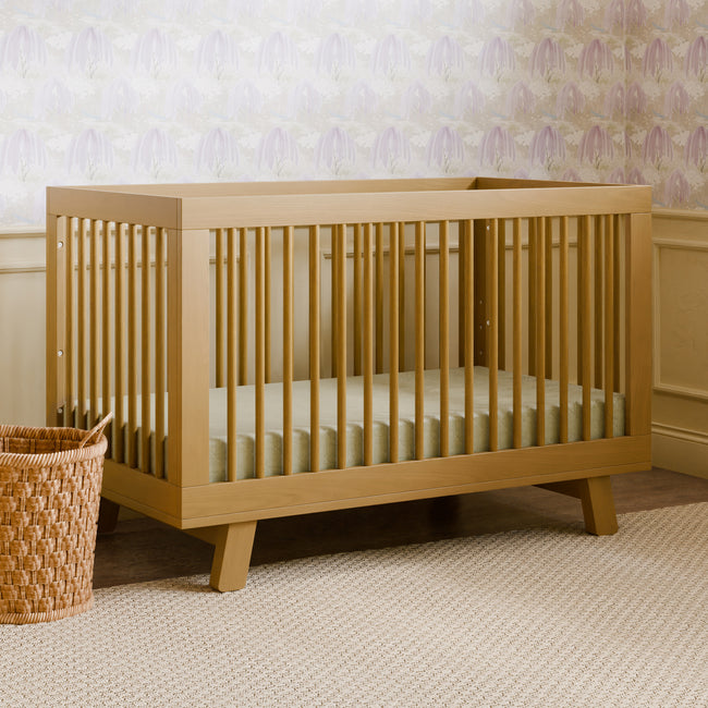 M4201HY,Babyletto,Hudson 3-in-1 Convertible Crib w/Toddler Bed Conversion Kit in Honey Finish