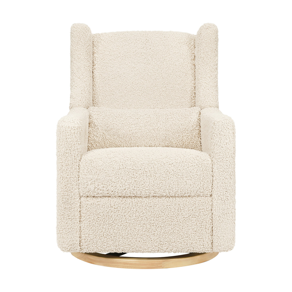 M11288ATLB,Babyletto,Kiwi Glider Recliner w/ Electronic Control and USB in Almond Teddy Loop w/ Light Wood Base