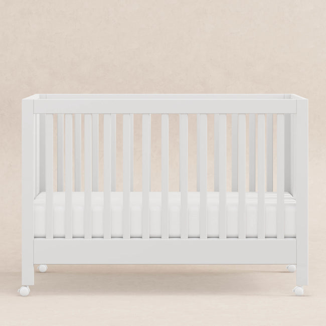 M6601W,Babyletto,Maki Full-Size Folding Crib w/Toddler Bed Conversion Kit in White Finish