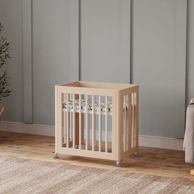 M23401NXW,Babyletto,Yuzu 8-in-1 Convertible Crib w/All-Stages Conversion in Washed Natural/White