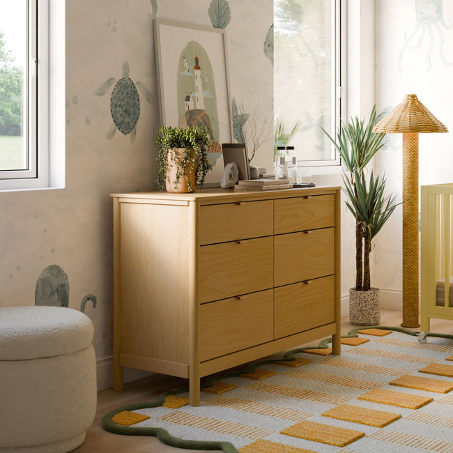M25616HY,Babyletto,Bondi 6-Drawer Assembled Dresser in Honey