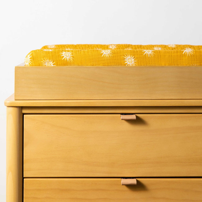 T26937,Babyletto,Golden Hour Quilted Muslin Changing Pad Cover in GOTS Certified Organic Cotton