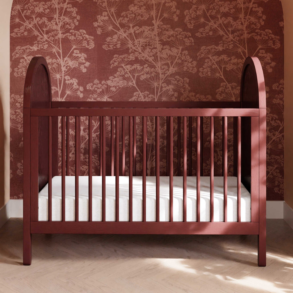 M25601CRNC,Babyletto,Bondi Cane 3-in-1 Convertible Crib w/ Toddler Bed Kit in Crimson with Natural Cane