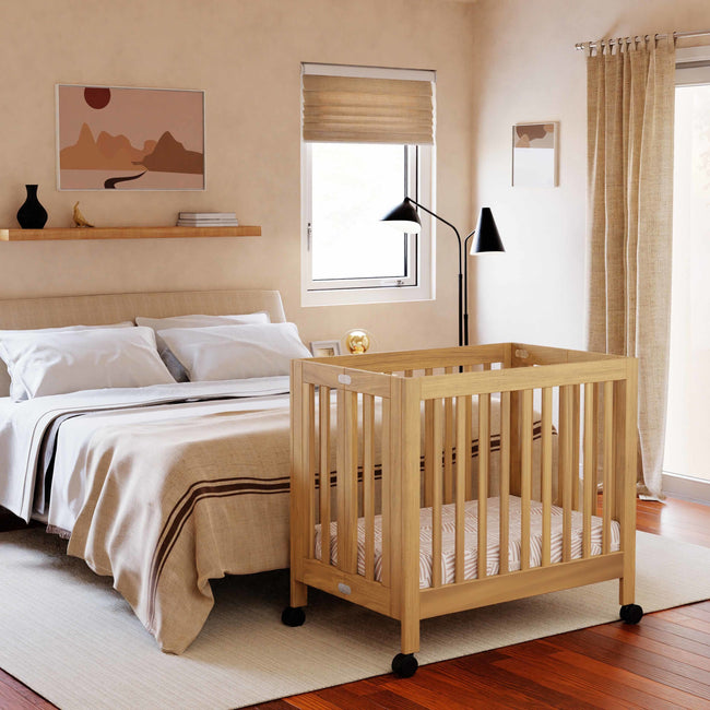 M6698HY,Babyletto,Origami Mini Crib in Honey