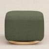M26385OBLB,Babyletto,Kiwi Gliding Ottoman in Olive Boucle w/ Light Wood Base