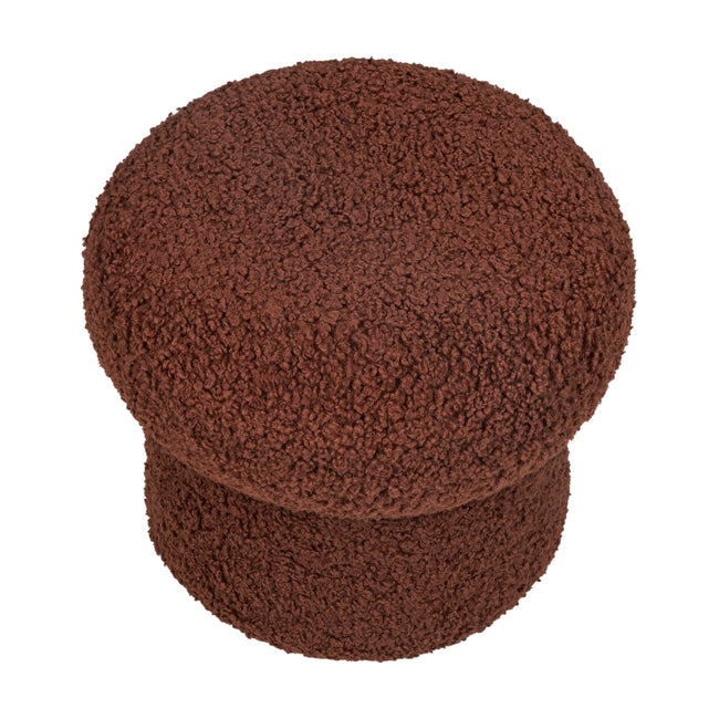 M31585RT,Babyletto Kids,Mini Mushroom Pouf in Rouge Teddy Loop