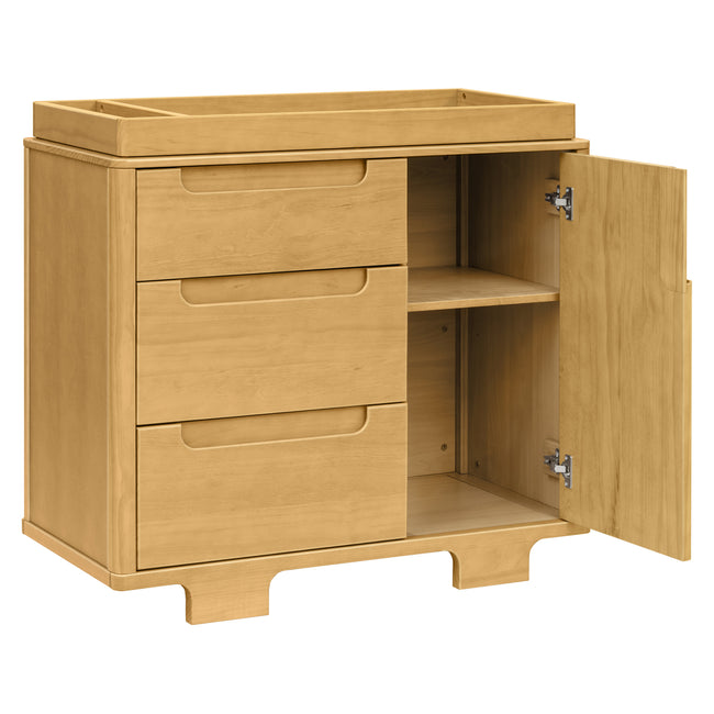 M23423HY,Babyletto,Yuzu 3-Drawer Changer Dresser in Honey