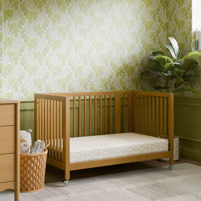 M30880HY,Babyletto,Rolli 9-in-1 Convertible All-Stages® Crib w/ Bassinet & Toddler Bed Kits in Honey