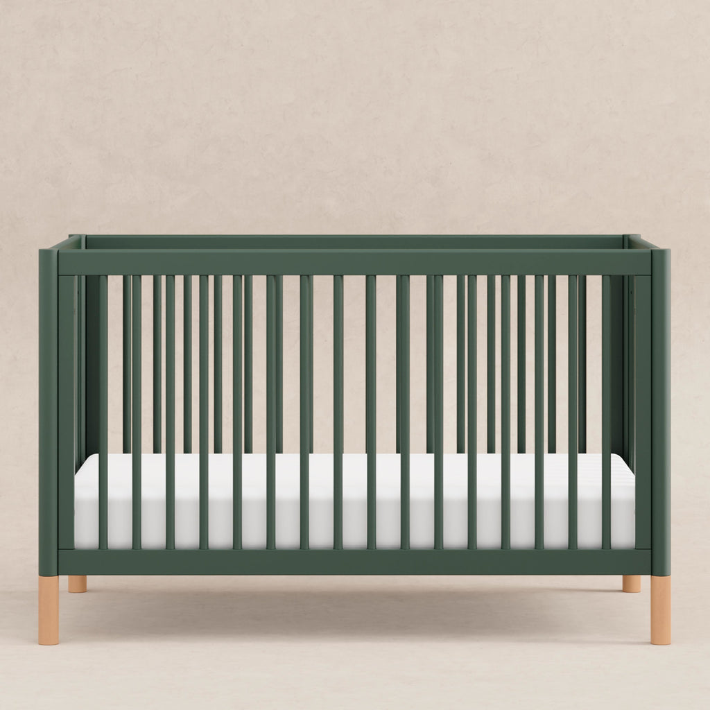 M12901FRGRBE,Babyletto,Gelato 4-in-1 Convertible Crib w/Toddler Bed Kit in Forest Green/Blonde Feet