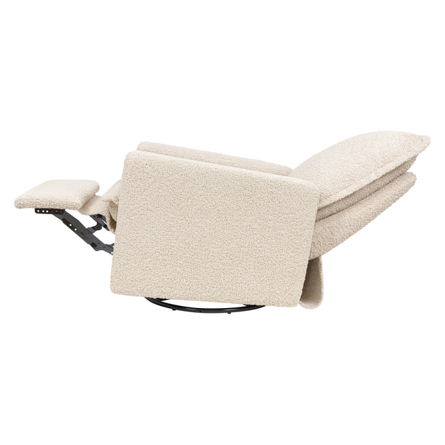 M20977AT,Babyletto,Cali Flange Gliding Swivel Recliner in Almond Teddy Loop