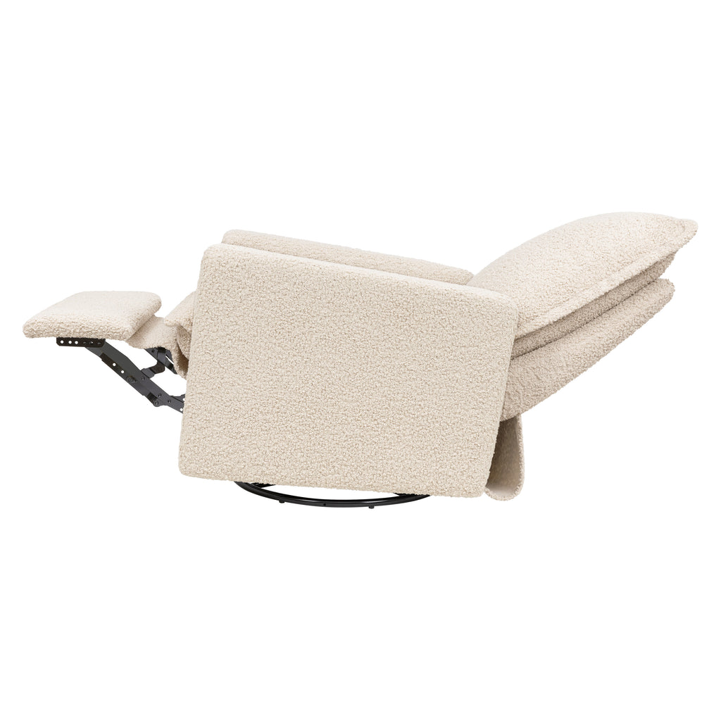 M20977AT,Babyletto,Cali Flange Gliding Swivel Recliner in Almond Teddy Loop
