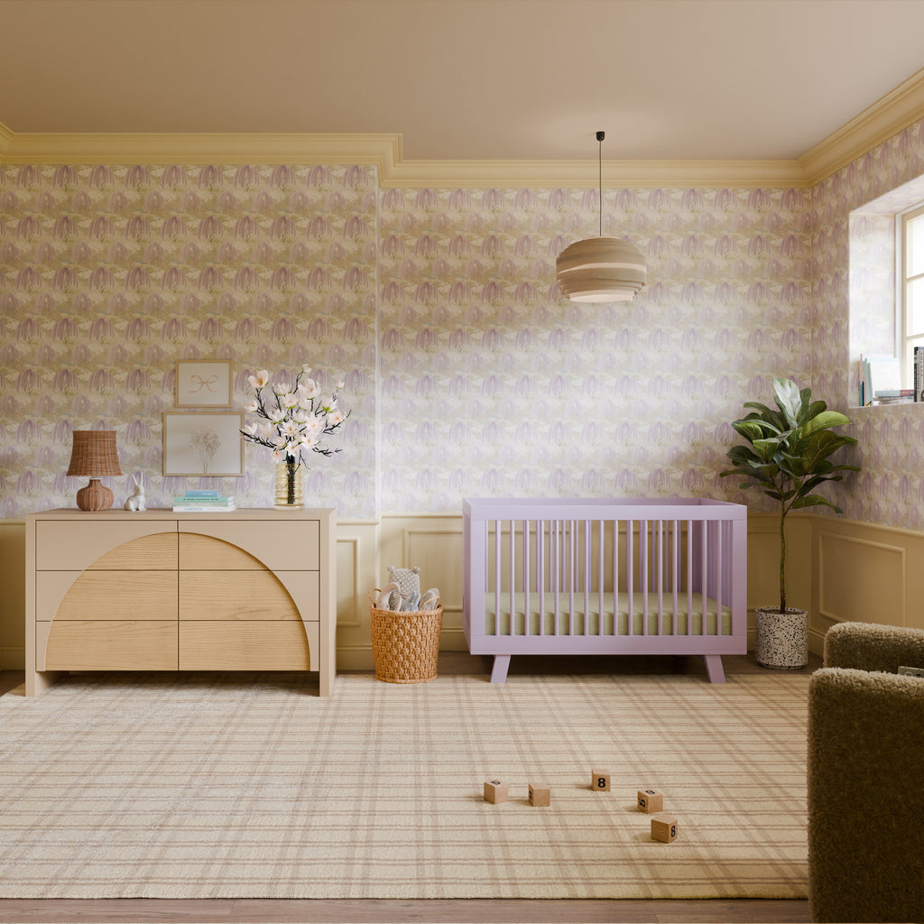 M4201LC,Babyletto,Hudson 3-in-1 Convertible Crib w/Toddler Bed Conversion Kit in Lilac
