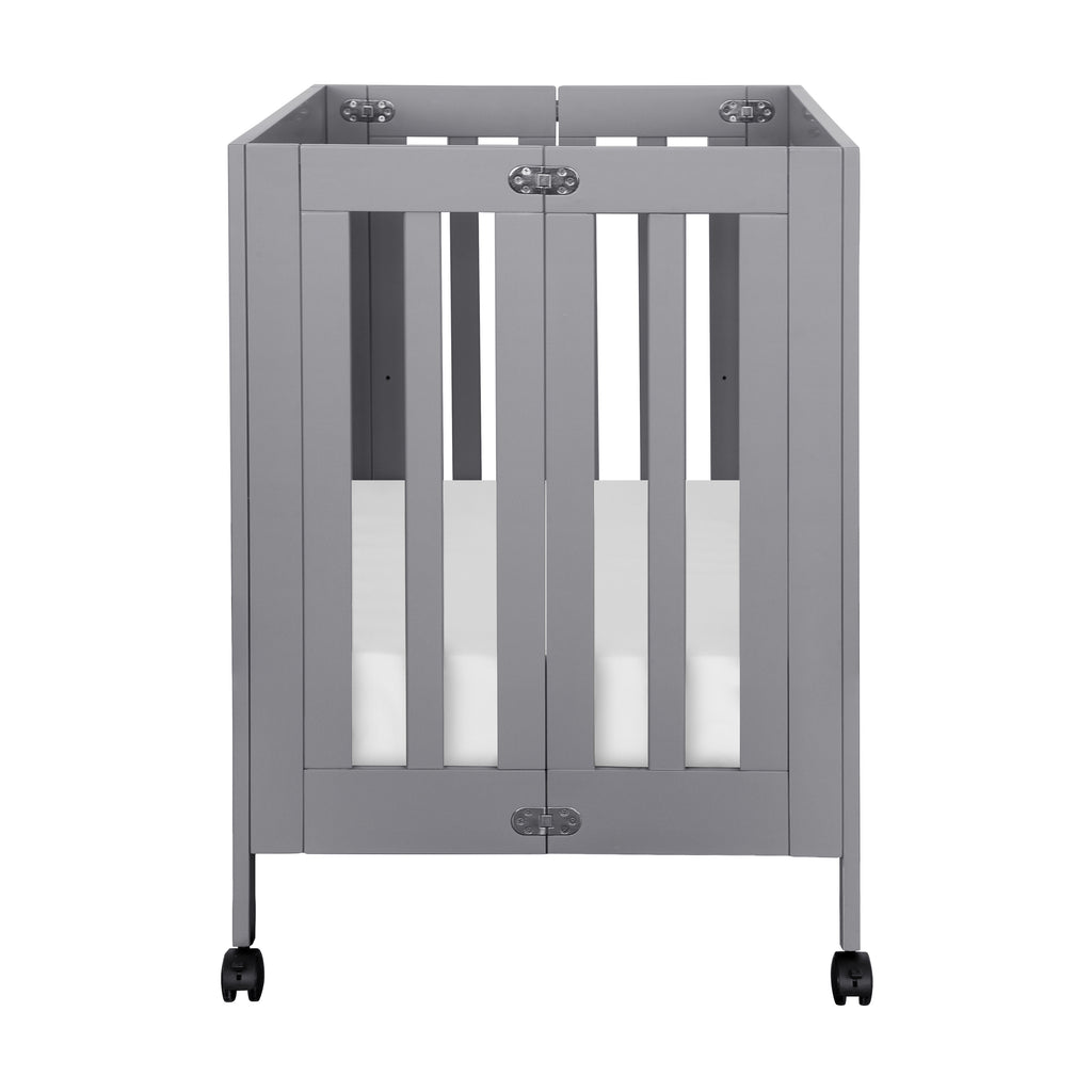 M6698G,Babyletto,Origami Mini Crib in Grey Finish